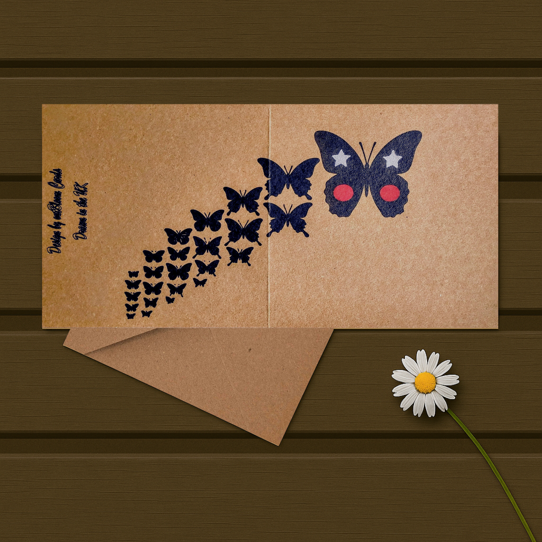 Fineliner Drawn - Flutterbys Greeting Card