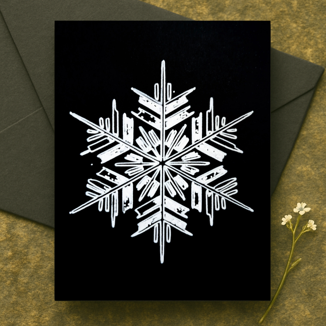 Painted Ice Crystal Greeting Card
