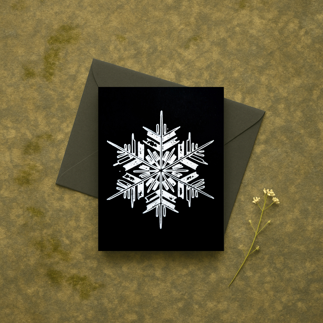 Painted Ice Crystal Greeting Card