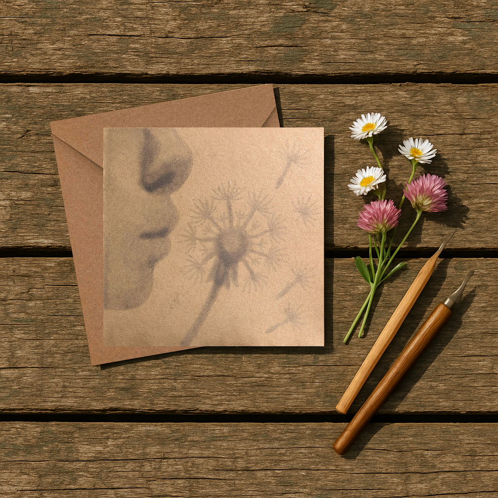 Pencil Illustrated Make a Wish Card