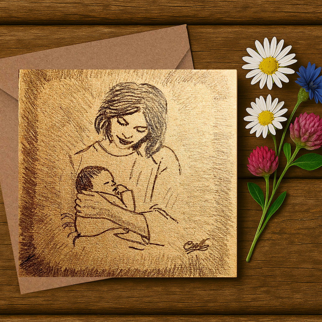 Pencil Illustrated Newborn Card