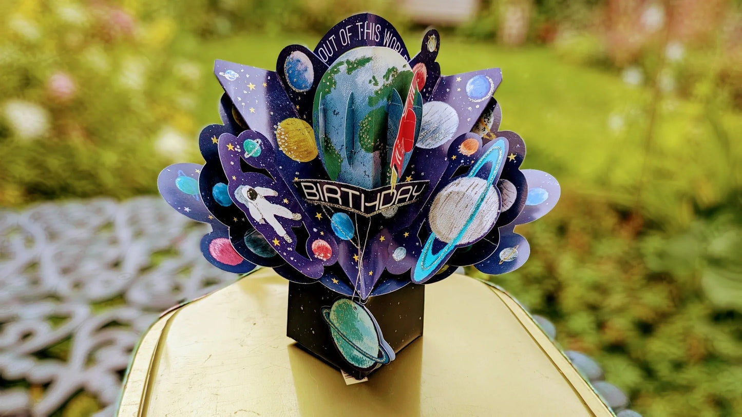 Birthday Outer Space - Pop-Up Greeting Card