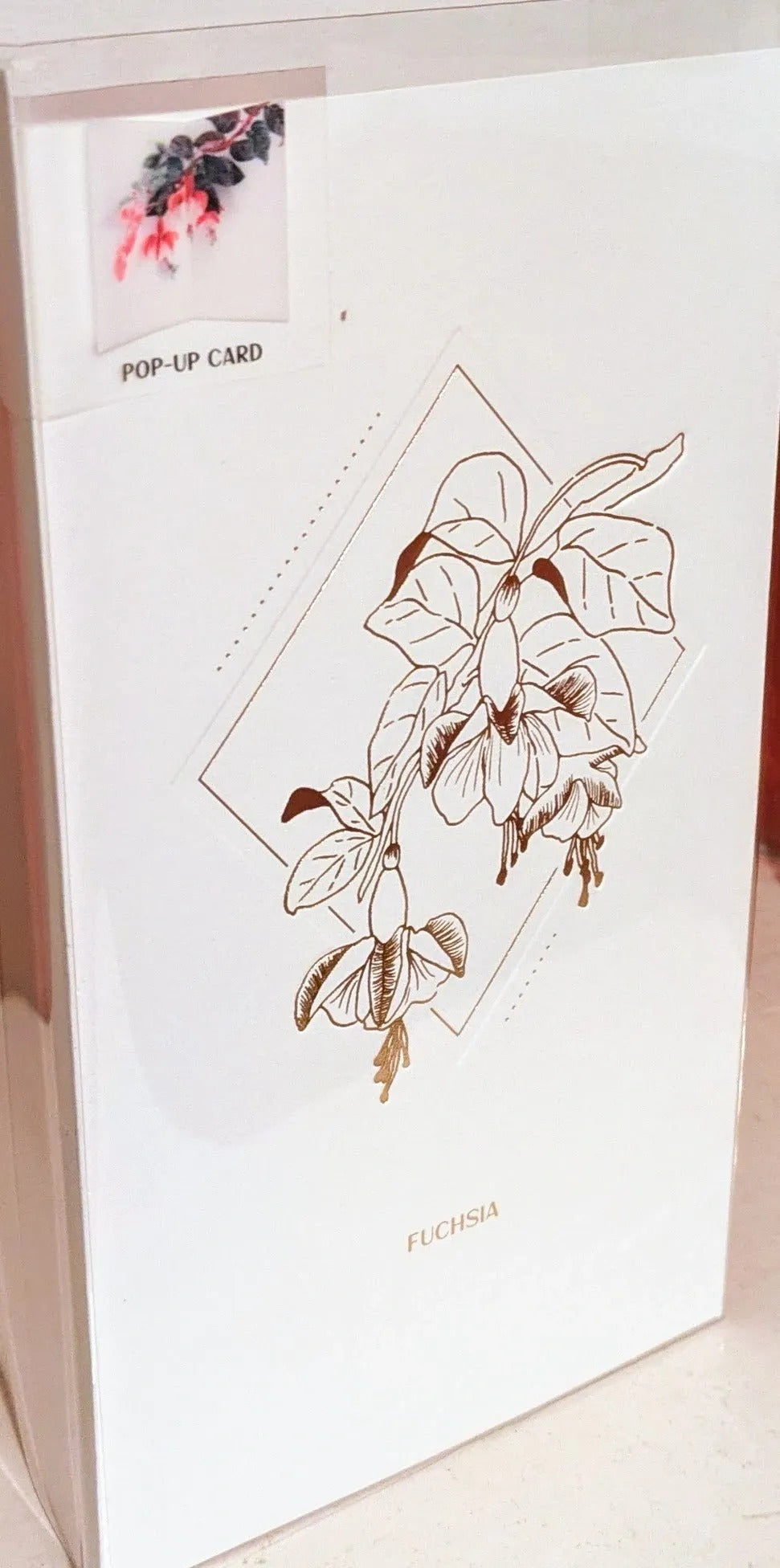 Fuchsia 3D Pop Up Greeting Card