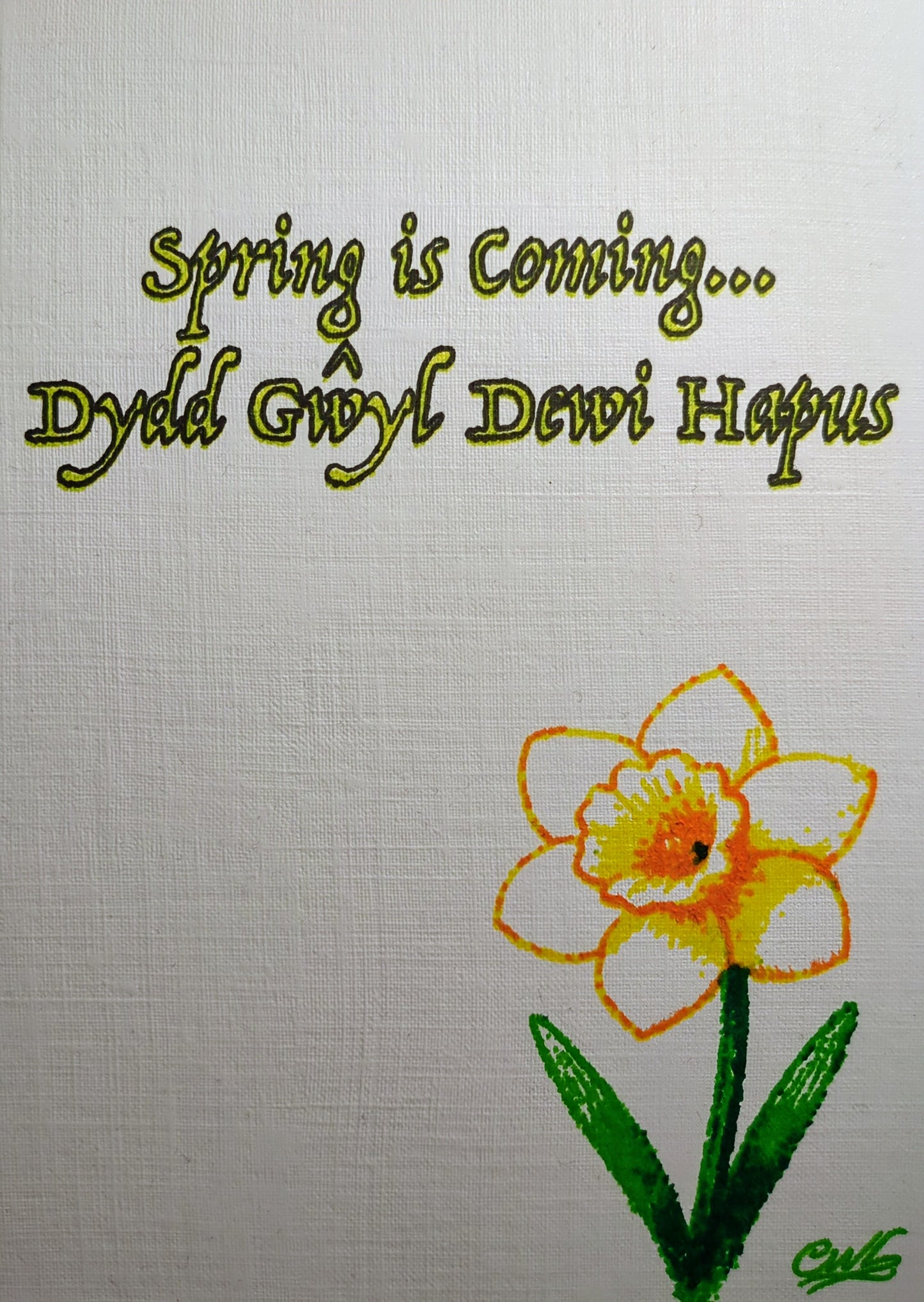 Fineliner Drawn Spring is Coming... Greeting Card