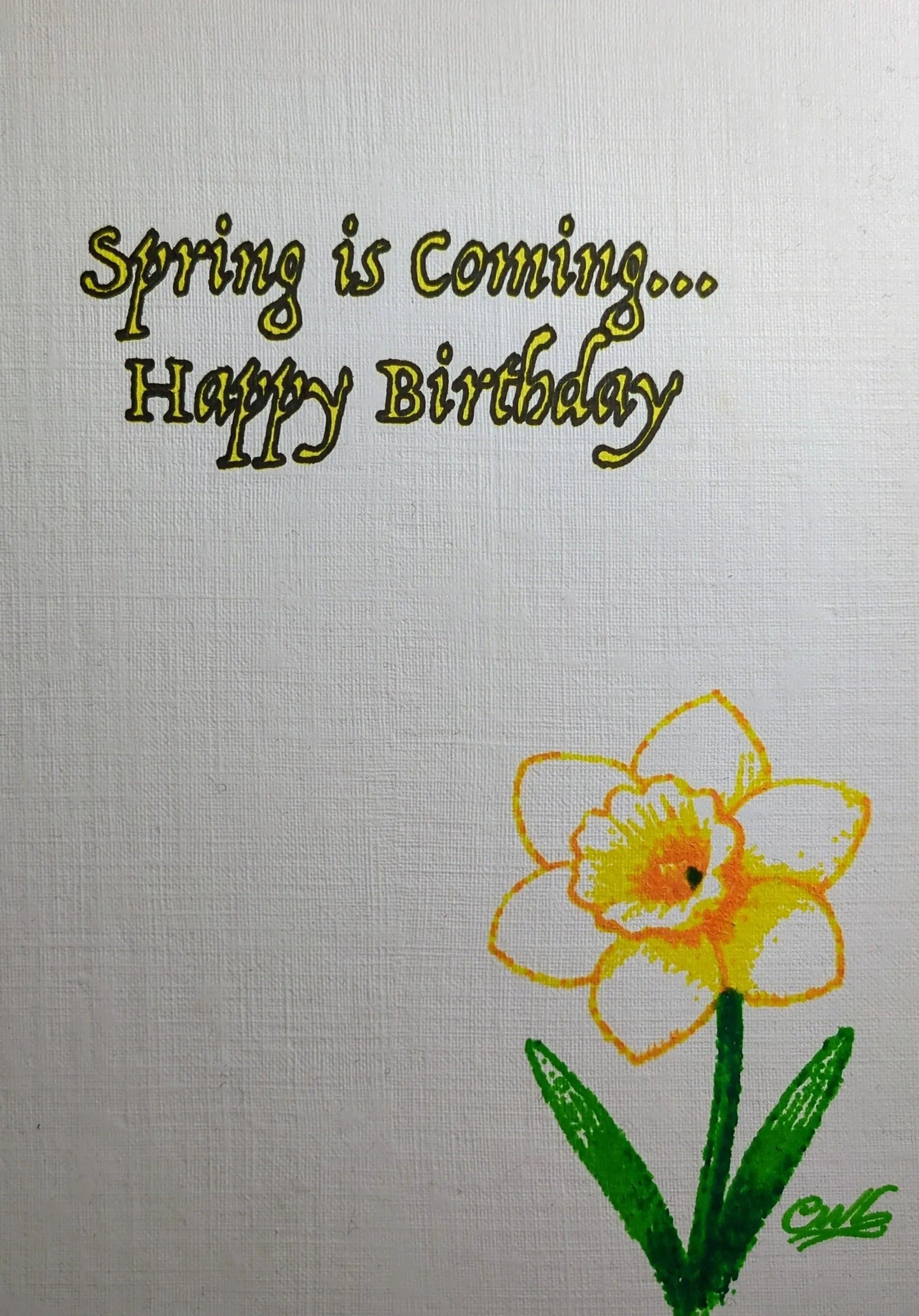 Fineliner Drawn Spring is Coming... Greeting Card