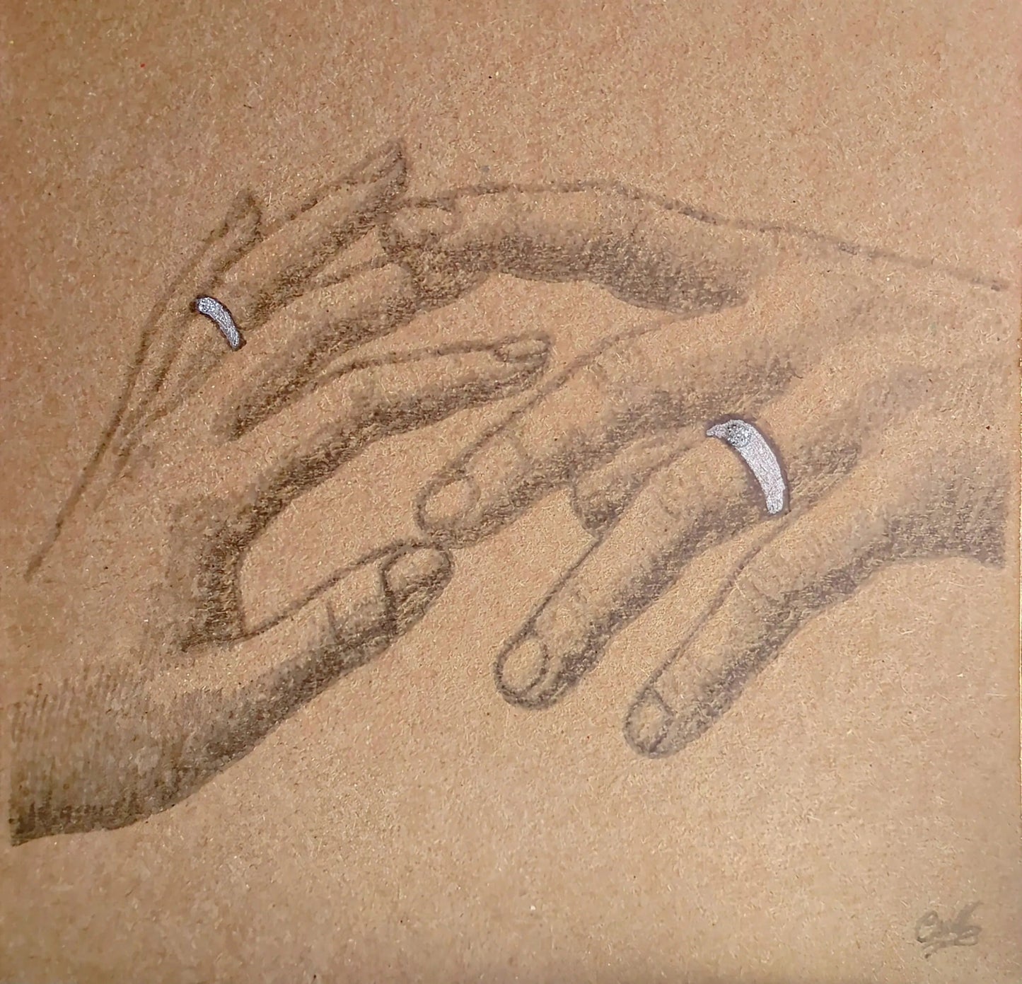 Pencil Drawn Lines of Connection Card