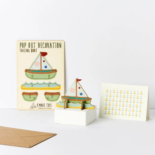 Pop Out Sailing Boat Greeting Card