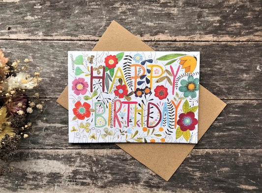 Plantable Seed Paper Birthday Card, Blank Inside