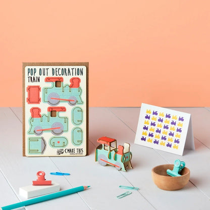 Pop Out Train Greeting Card