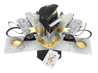 Piano, Music - Pop-Up Greeting Card