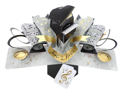 Piano, Music - Pop-Up Greeting Card