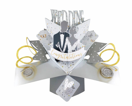 Wedding Bride & Groom - Pop-Up Greeting Card