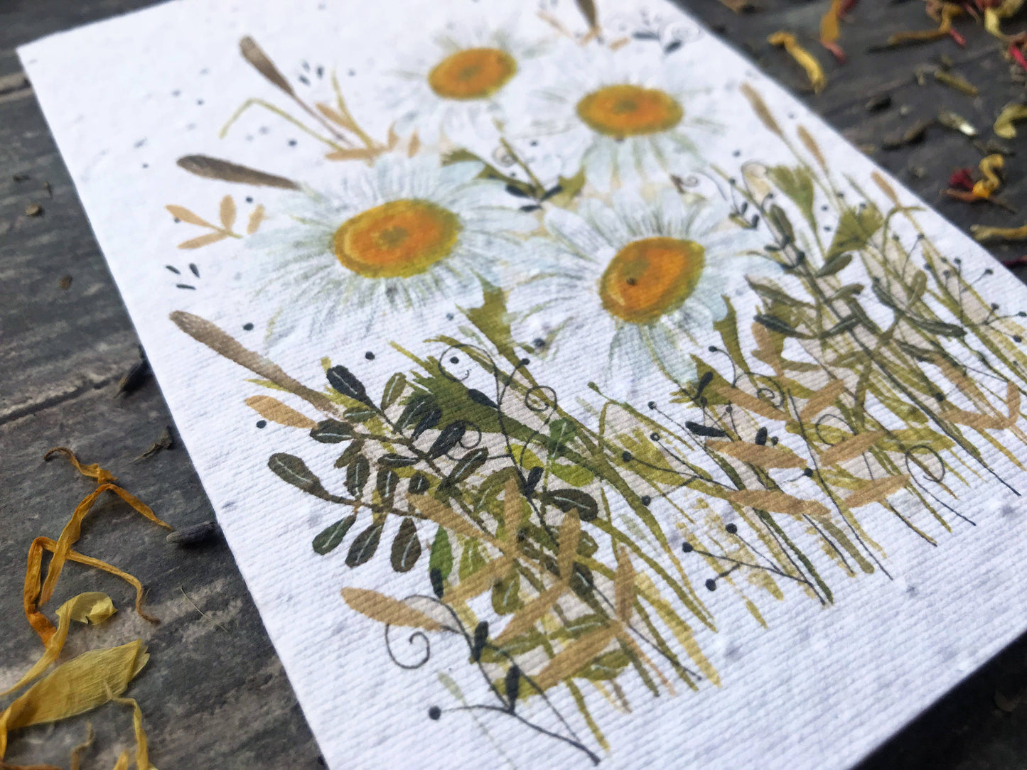 Plantable Seed Paper Birthday Card, Floral Note Cards