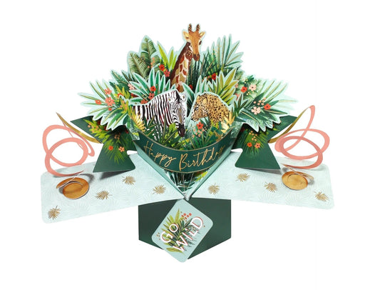 Birthday Wild Animals - Pop-Up Greeting Card