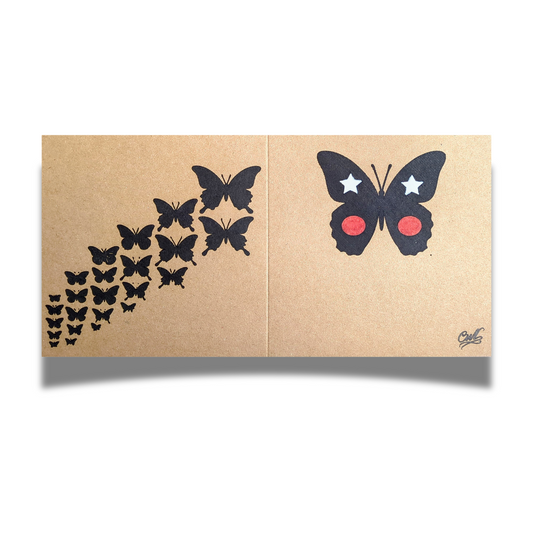 Fineliner Drawn - Flutterbys Greeting Card