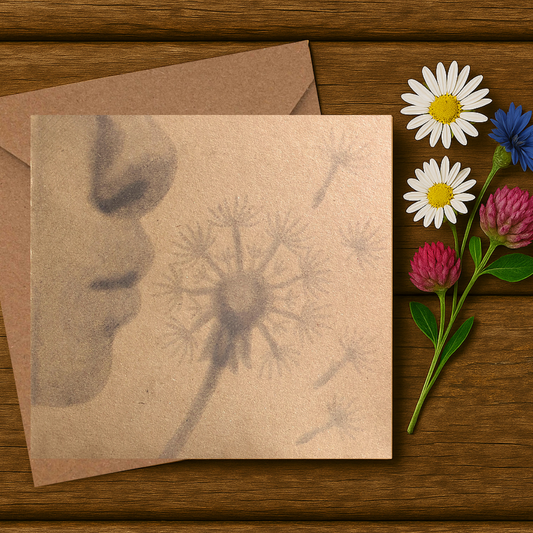 Pencil Illustrated Make a Wish Card