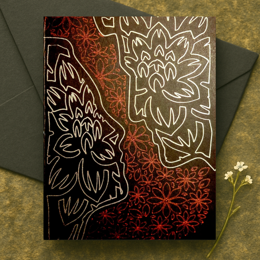 Pen Drawn - Nature's First Kiss Greeting Card