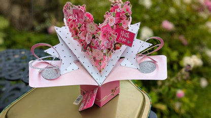 Birthday Floral Heart - Pop-Up Greeting Card