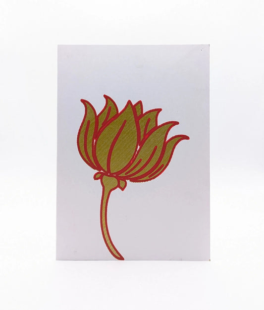 Acrylic Golden Flower Card