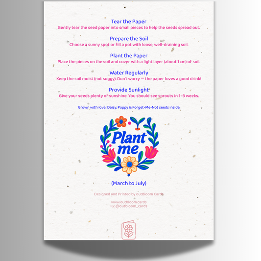 Plantable Seed Card – Electric Garden [Blank inside]