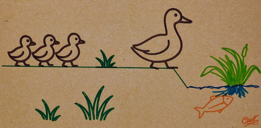 Felt Tip Drawn Love Follows Card