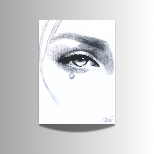 Pencil Drawn - Tear of Reflection Greeting Card
