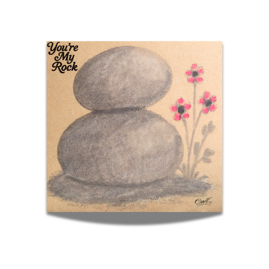 Pencil Drawn - You're My Rock Card