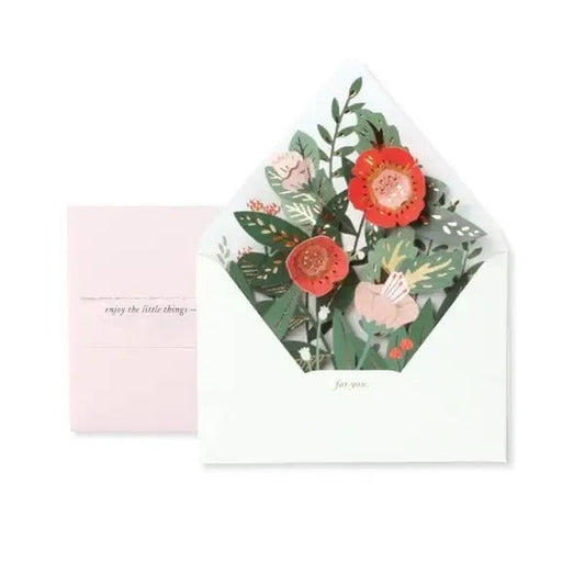Floral Envelope 3D Pop Up Greeting Card