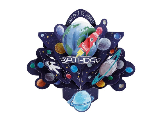 Birthday Outer Space - Pop-Up Greeting Card